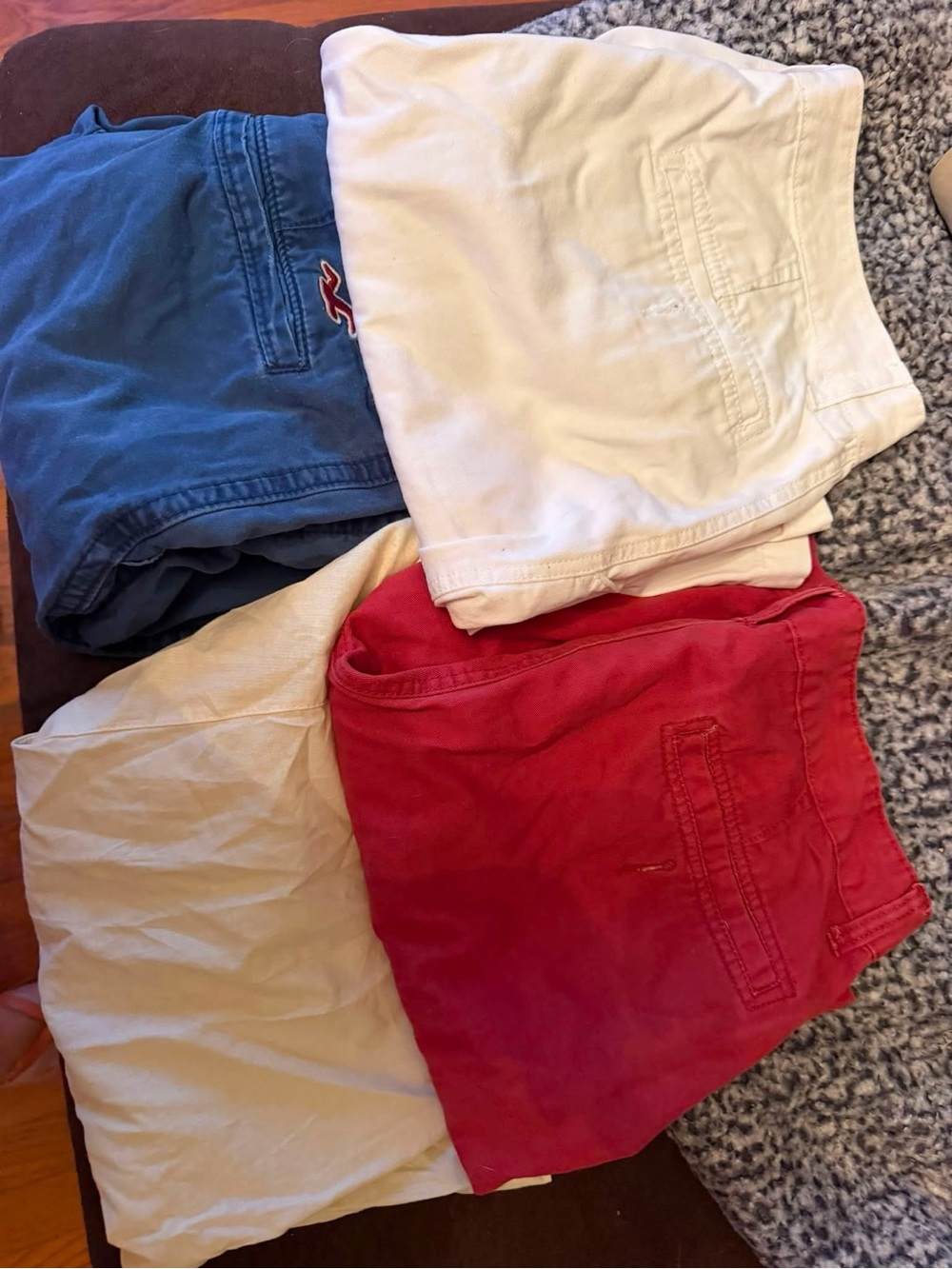 Hollister Kids Trio: Blue, White & Red Shorts Set